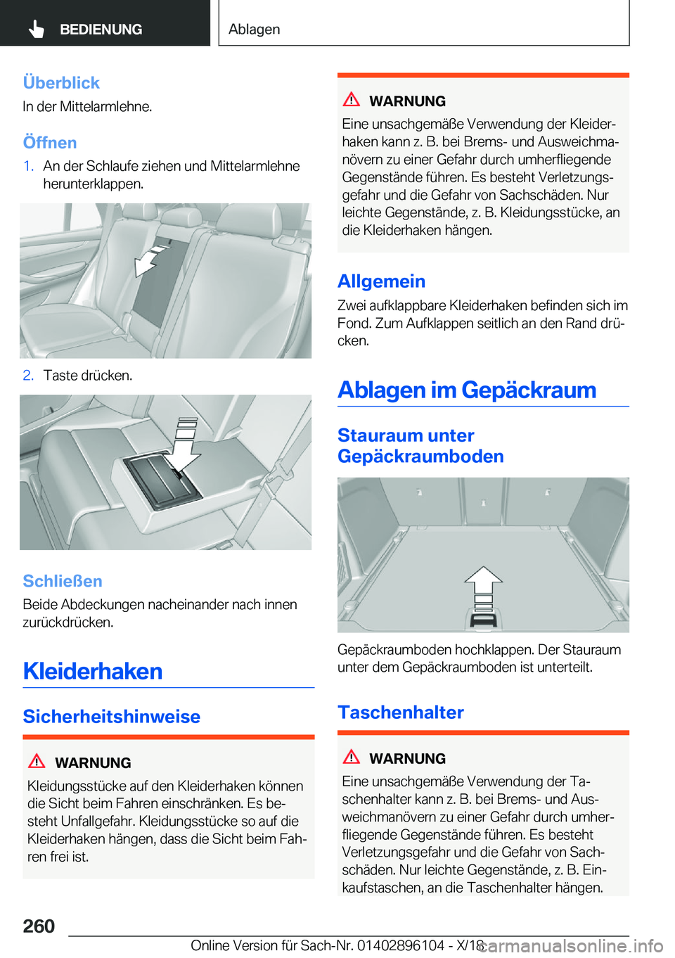 BMW X6 2019  Betriebsanleitungen (in German) �