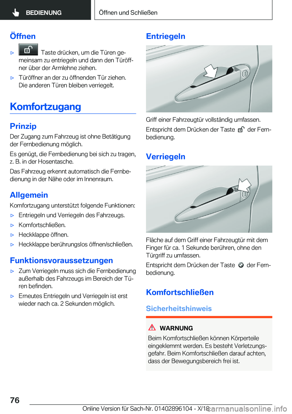 BMW X6 2019  Betriebsanleitungen (in German) �