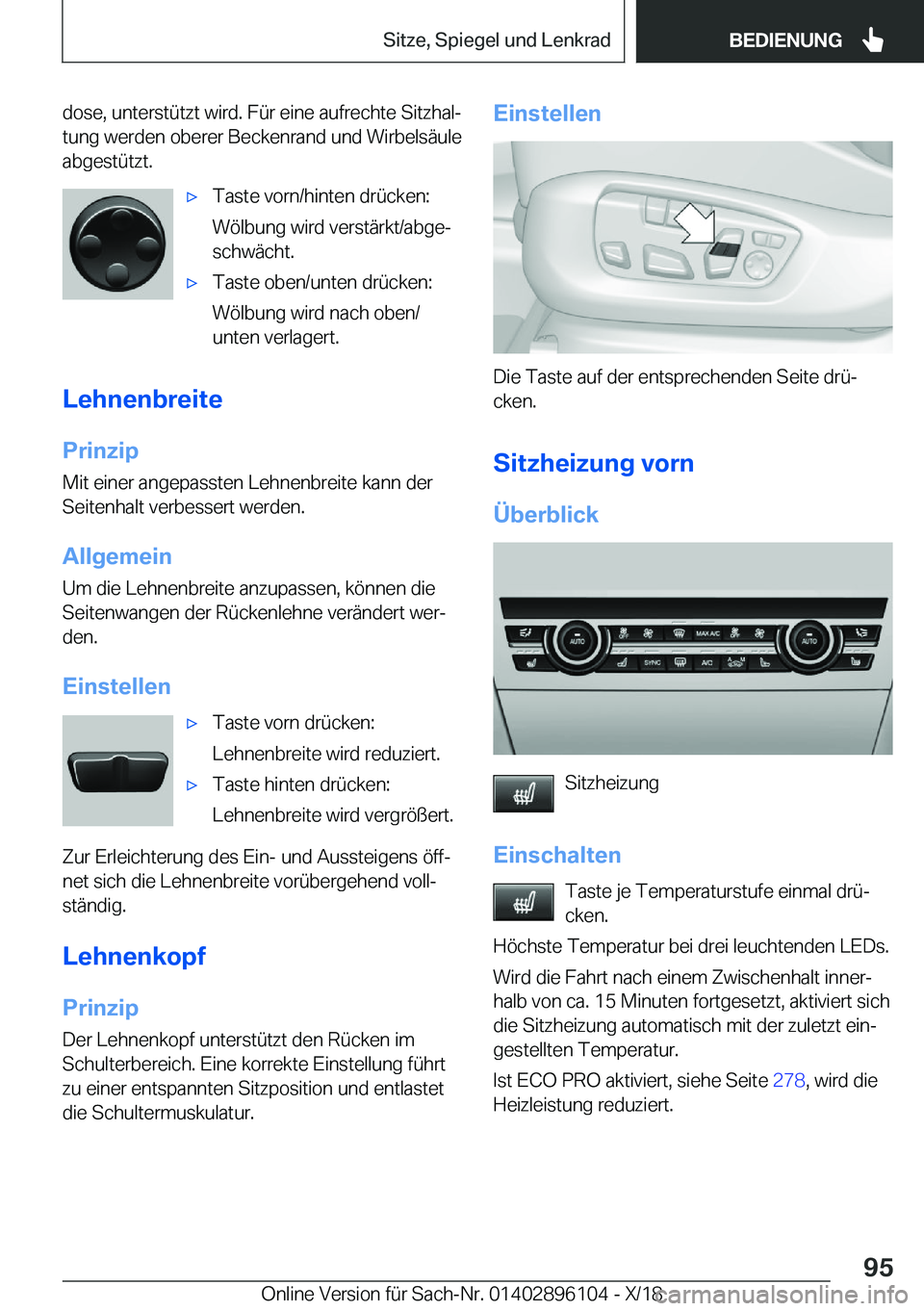 BMW X6 2019  Betriebsanleitungen (in German) �d�o�s�e�,��u�n�t�e�r�s�t�