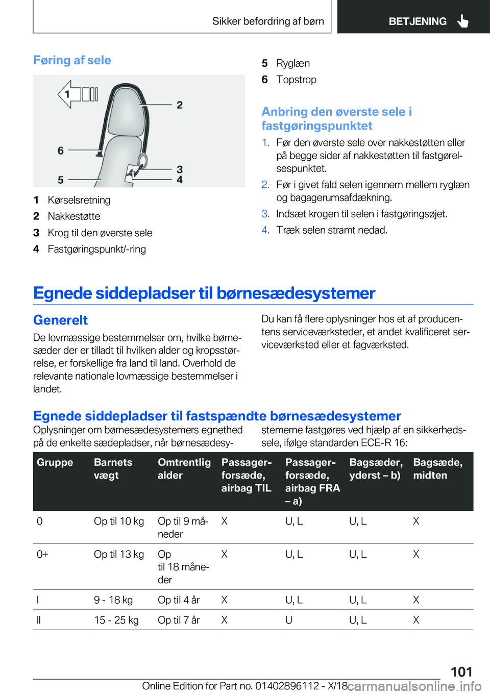 BMW X6 2019  InstruktionsbØger (in Danish) �F�