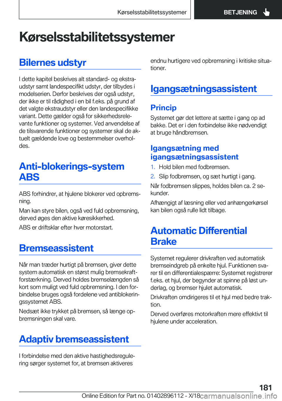 BMW X6 2019  InstruktionsbØger (in Danish) �K�