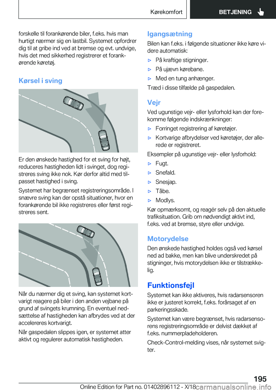 BMW X6 2019  InstruktionsbØger (in Danish) �f�o�r�s�k�e�l�l�e��t�i�l��f�o�r�a�n�k�