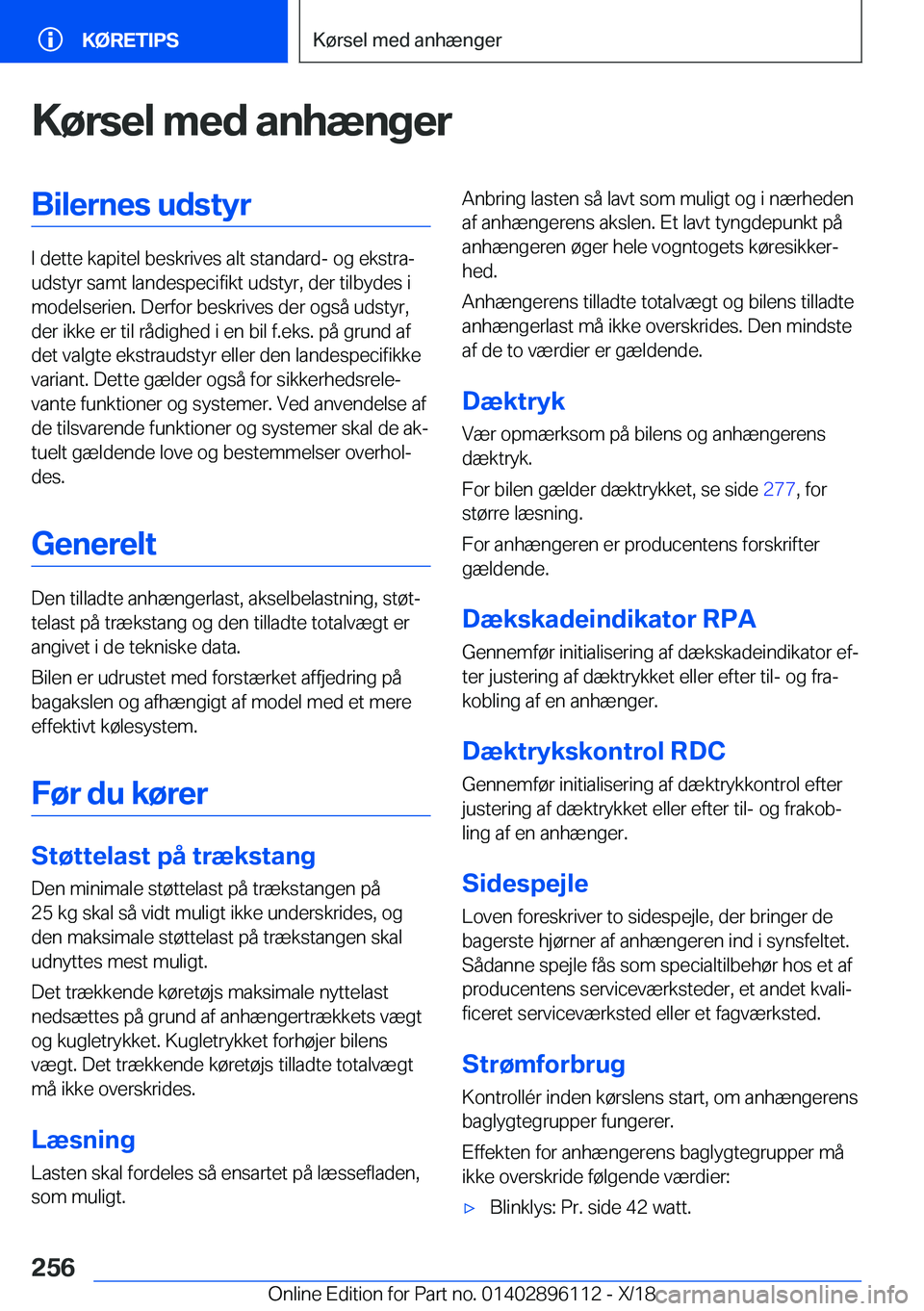 BMW X6 2019  InstruktionsbØger (in Danish) �K�