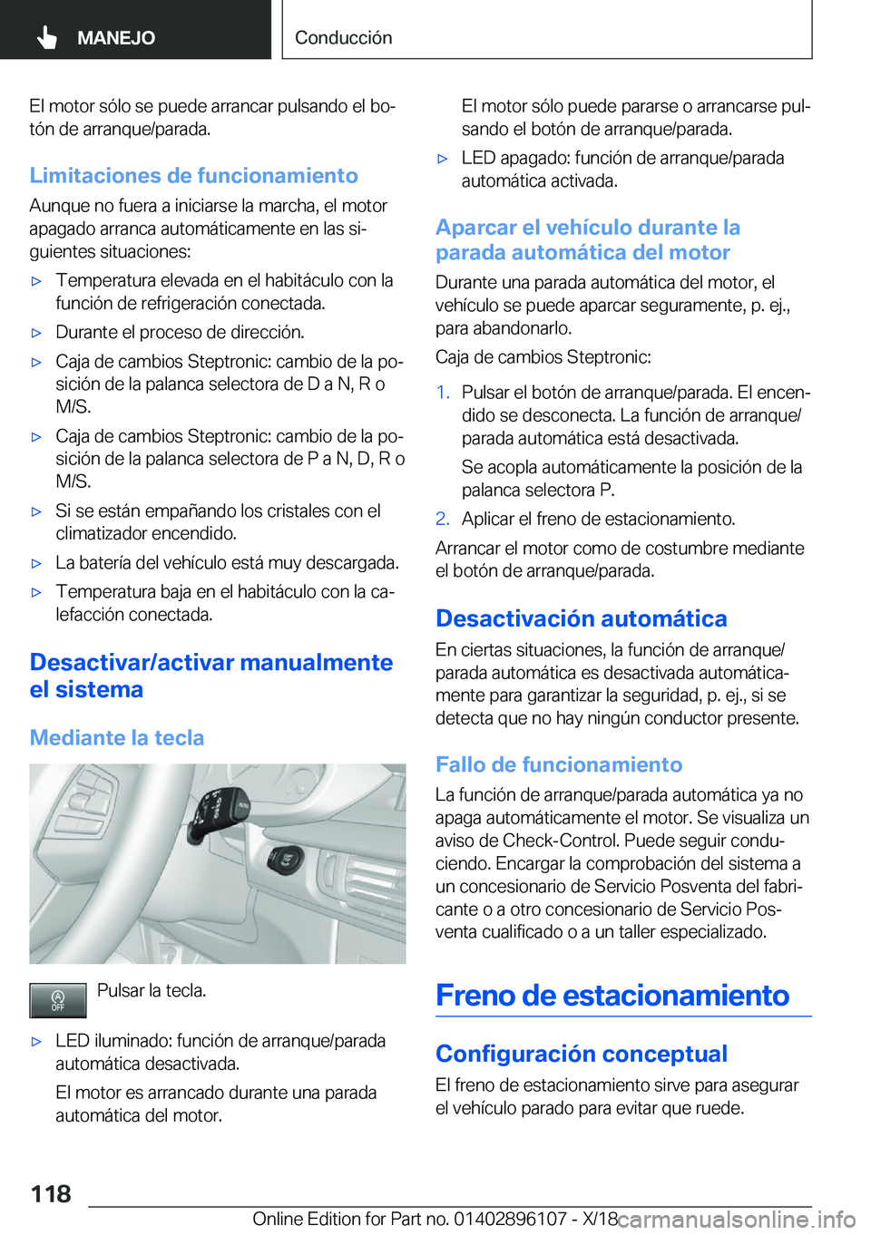 BMW X6 2019  Manuales de Empleo (in Spanish) �E�l��m�o�t�o�r��s�