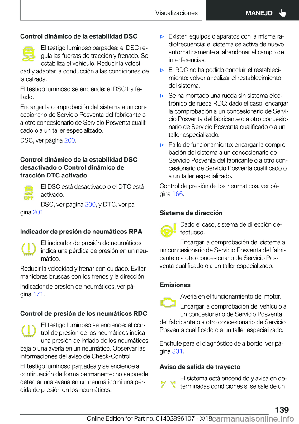 BMW X6 2019  Manuales de Empleo (in Spanish) �C�o�n�t�r�o�l��d�i�n�