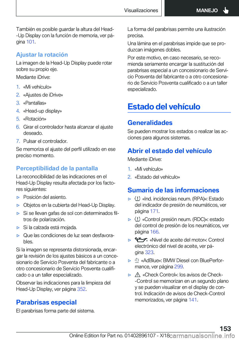 BMW X6 2019  Manuales de Empleo (in Spanish) �T�a�m�b�i�