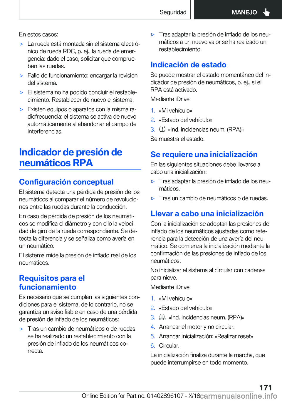 BMW X6 2019  Manuales de Empleo (in Spanish) �E�n��e�s�t�o�s��c�a�s�o�s�:x�L�a��r�u�e�d�a��e�s�t�