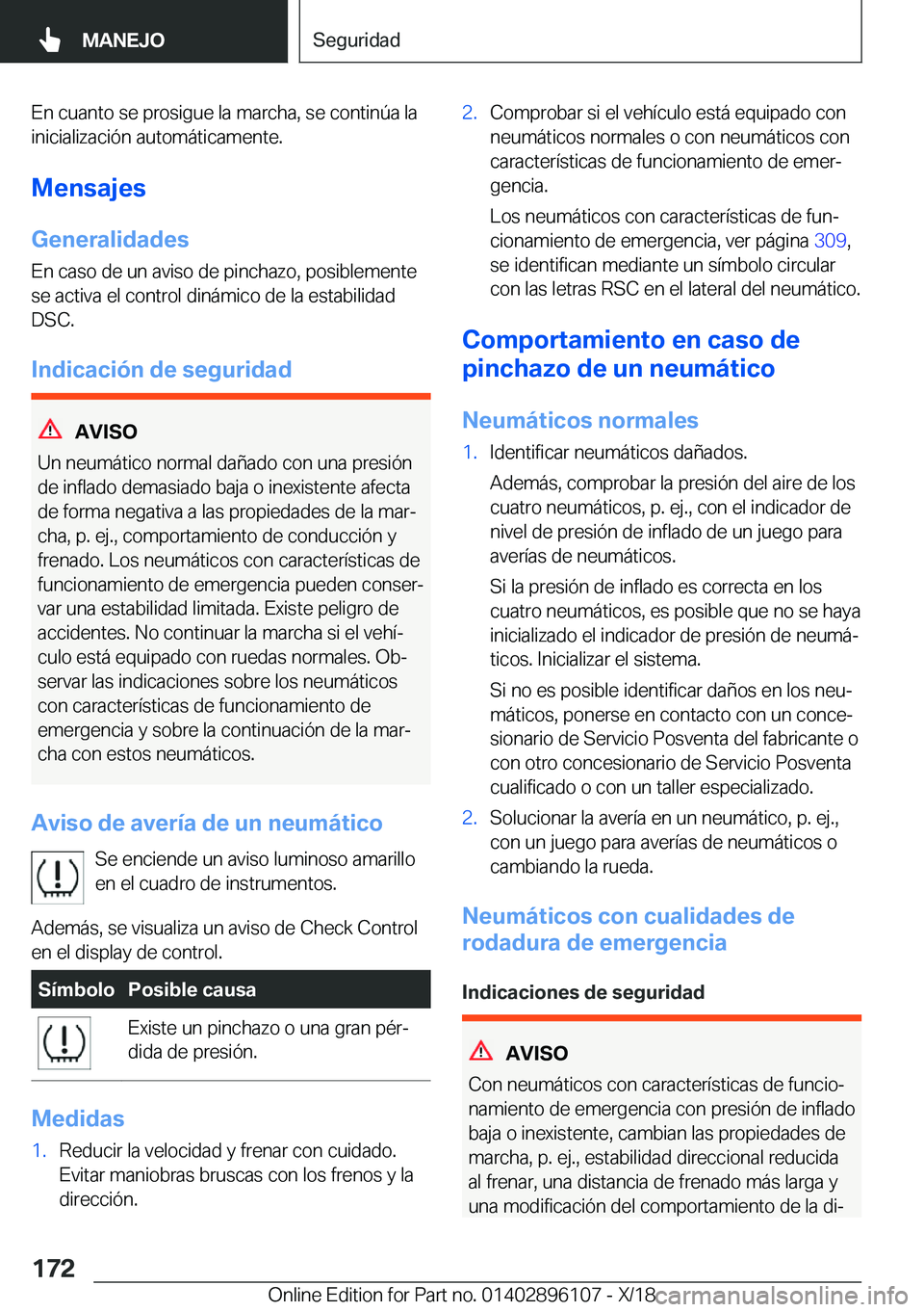 BMW X6 2019  Manuales de Empleo (in Spanish) �E�n��c�u�a�n�t�o��s�e��p�r�o�s�i�g�u�e��l�a��m�a�r�c�h�a�,��s�e��c�o�n�t�i�n�