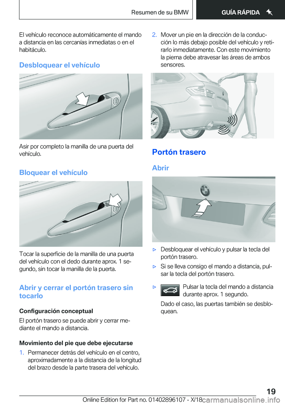 BMW X6 2019  Manuales de Empleo (in Spanish) �E�l��v�e�h�