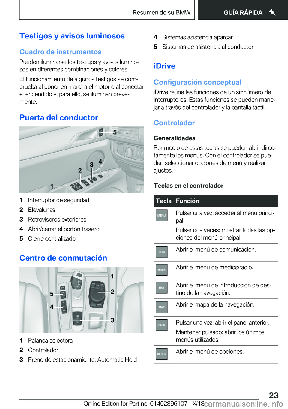 BMW X6 2019  Manuales de Empleo (in Spanish) �T�e�s�t�i�g�o�s��y��a�v�i�s�o�s��l�u�m�i�n�o�s�o�s�C�u�a�d�r�o��d�e��i�n�s�t�r�u�m�e�n�t�o�s�P�u�e�d�e�n��i�l�u�m�i�n�a�r�s�e��l�o�s��t�e�s�t�i�g�o�s��y��a�v�i�s�o�s��l�u�m�i�n�oª�s�o�s�