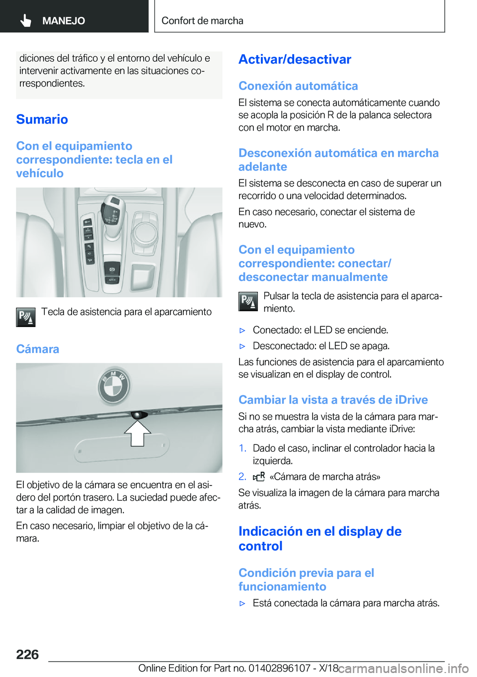 BMW X6 2019  Manuales de Empleo (in Spanish) �d�i�c�i�o�n�e�s��d�e�l��t�r�