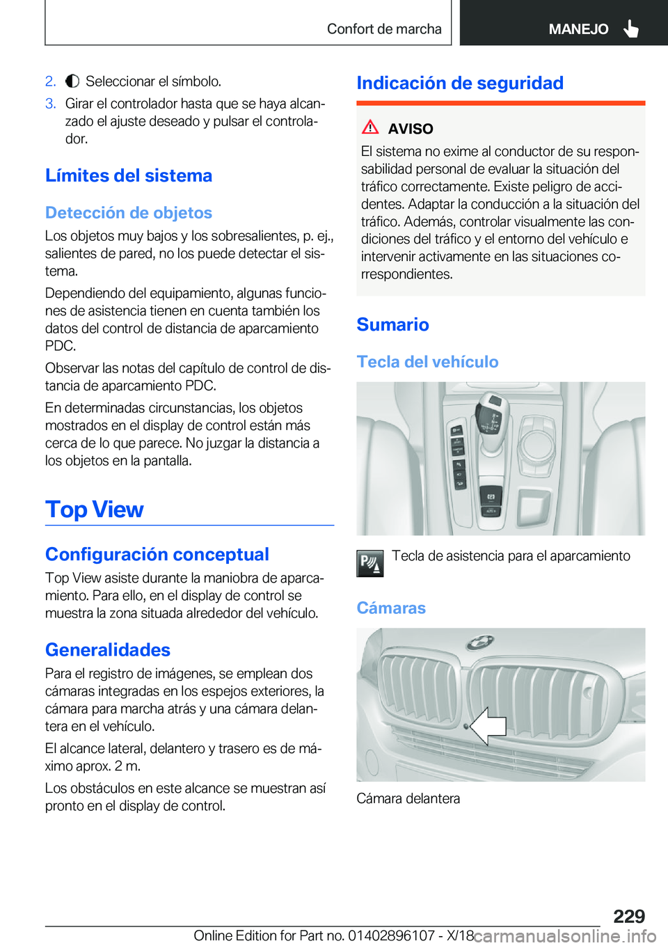 BMW X6 2019  Manuales de Empleo (in Spanish) �2�.���S�e�l�e�c�c�i�o�n�a�r��e�l��s�