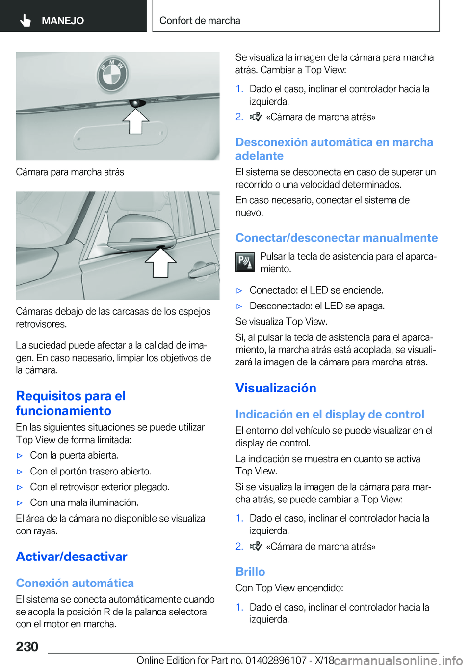 BMW X6 2019  Manuales de Empleo (in Spanish) �C�