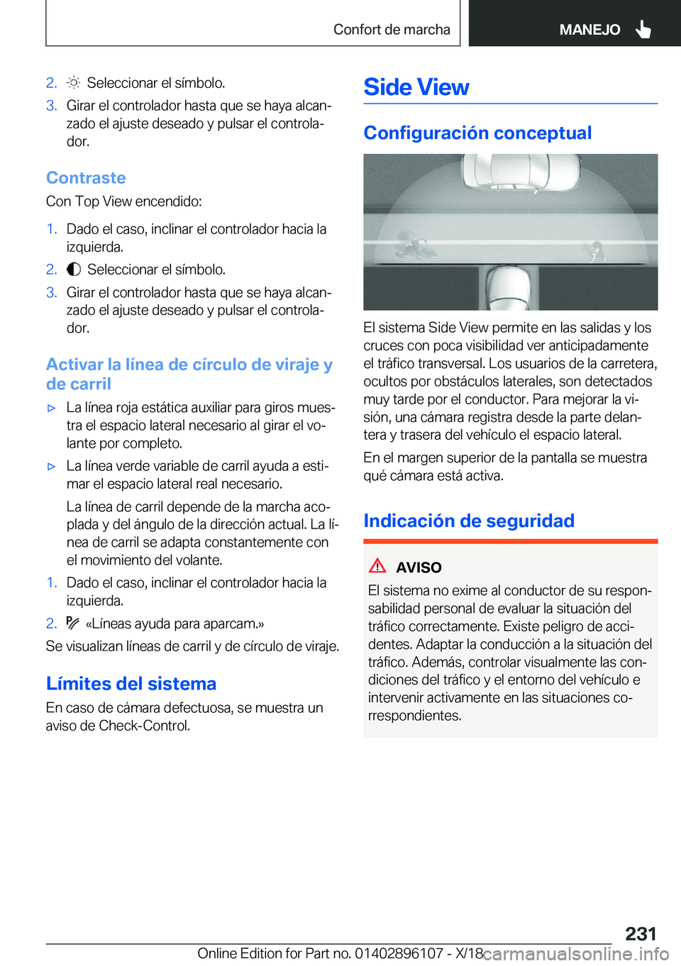 BMW X6 2019  Manuales de Empleo (in Spanish) �2�.���S�e�l�e�c�c�i�o�n�a�r��e�l��s�
