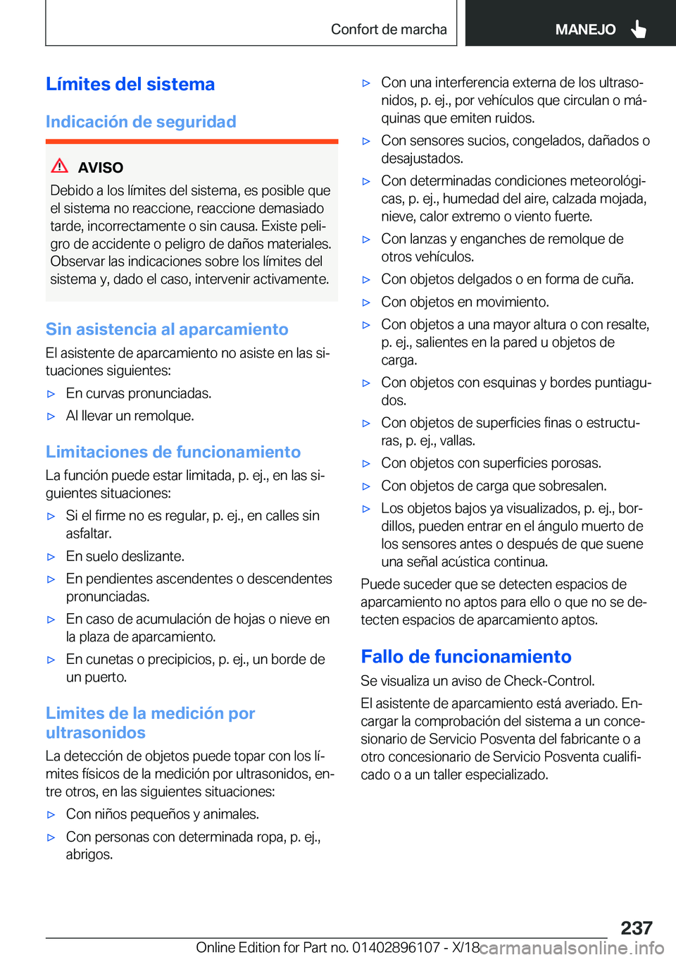 BMW X6 2019  Manuales de Empleo (in Spanish) �L�