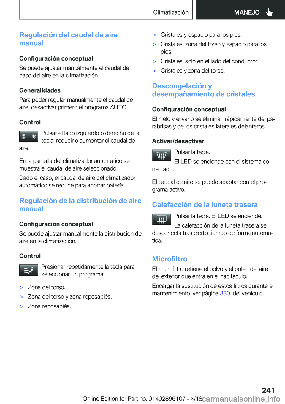 BMW X6 2019  Manuales de Empleo (in Spanish) �R�e�g�u�l�a�c�i�
