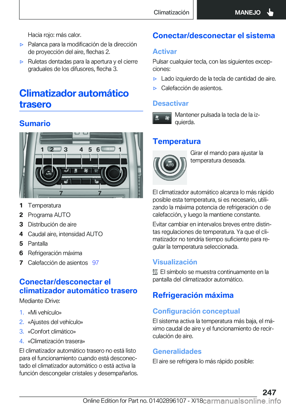 BMW X6 2019  Manuales de Empleo (in Spanish) �H�a�c�i�a��r�o�j�o�:��m�