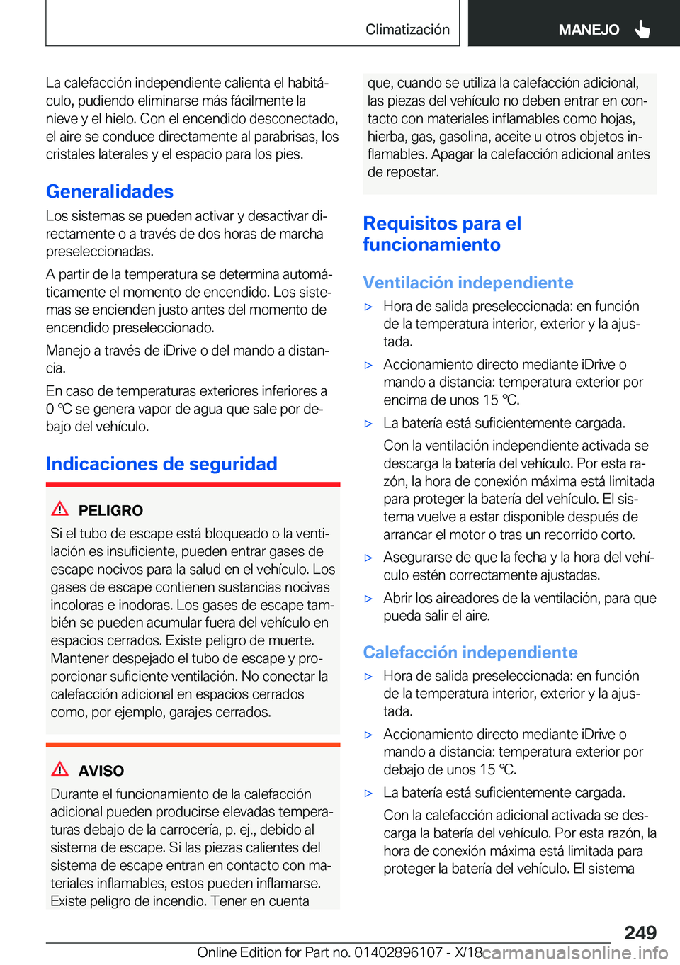 BMW X6 2019  Manuales de Empleo (in Spanish) �L�a��c�a�l�e�f�a�c�c�i�