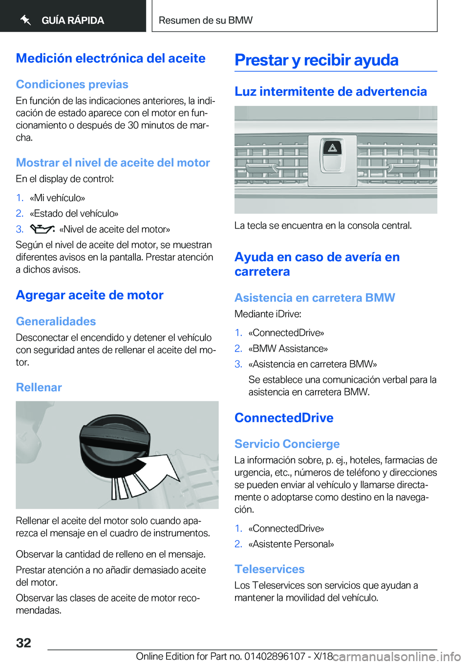 BMW X6 2019  Manuales de Empleo (in Spanish) �M�e�d�i�c�i�
