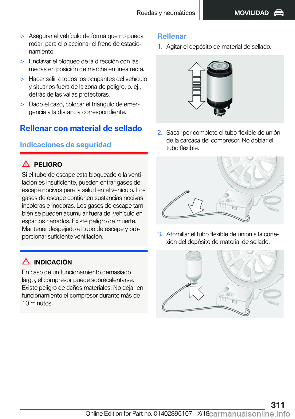 BMW X6 2019  Manuales de Empleo (in Spanish) x�A�s�e�g�u�r�a�r��e�l��v�e�h�