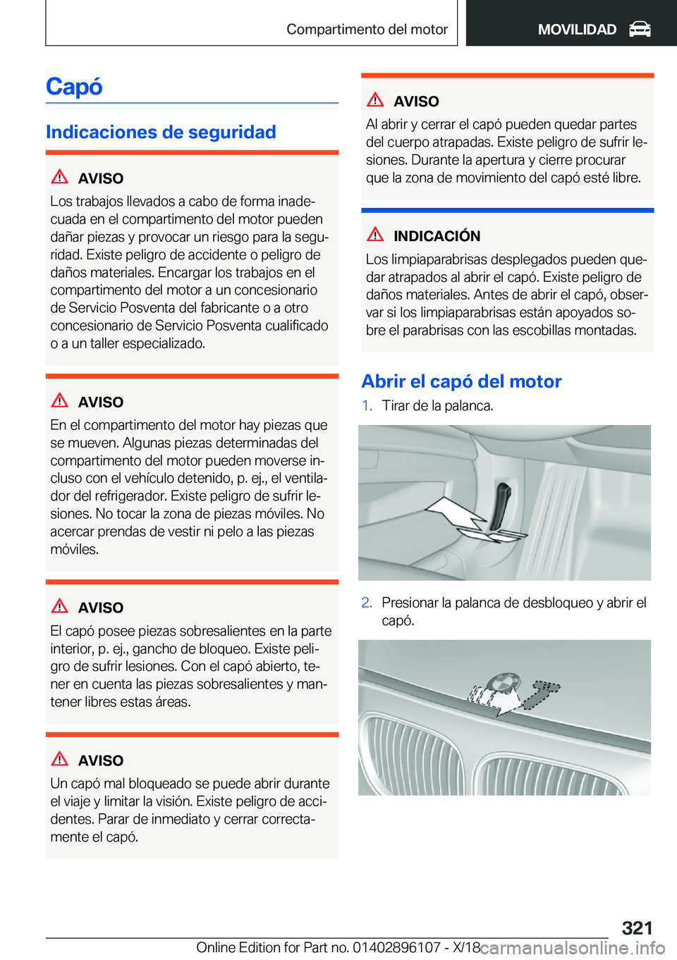BMW X6 2019  Manuales de Empleo (in Spanish) �C�a�p�