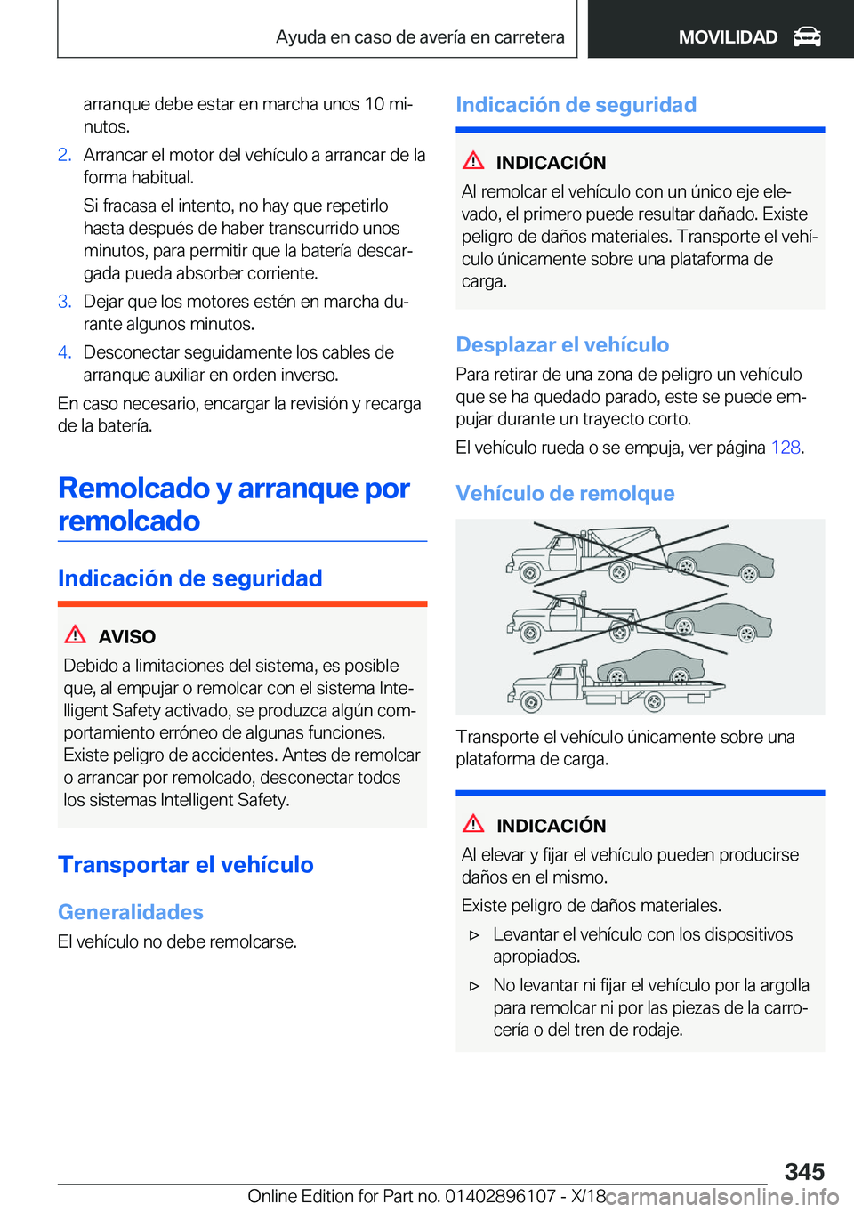 BMW X6 2019  Manuales de Empleo (in Spanish) �a�r�r�a�n�q�u�e��d�e�b�e��e�s�t�a�r��e�n��m�a�r�c�h�a��u�n�o�s��1�0��m�iª
�n�u�t�o�s�.�2�.�A�r�r�a�n�c�a�r��e�l��m�o�t�o�r��d�e�l��v�e�h�