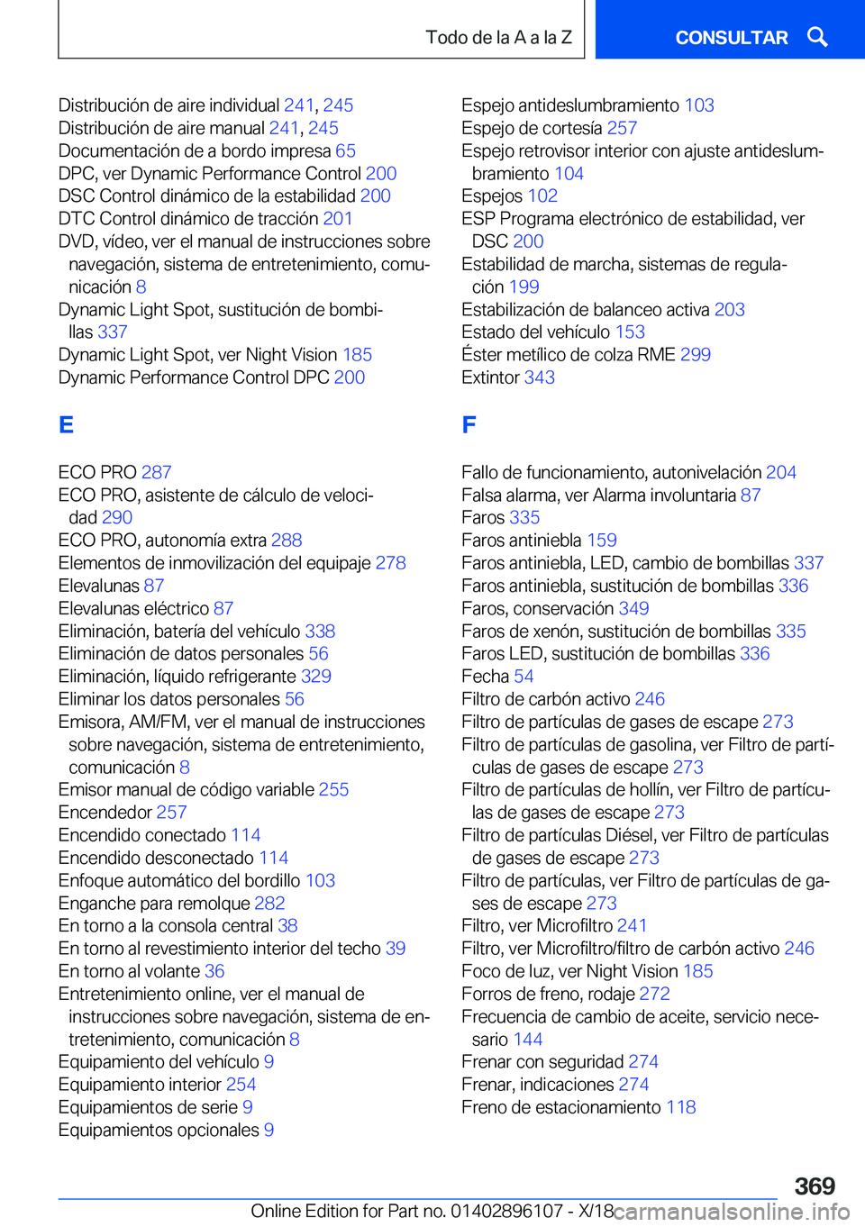 BMW X6 2019  Manuales de Empleo (in Spanish) �D�i�s�t�r�i�b�u�c�i�
