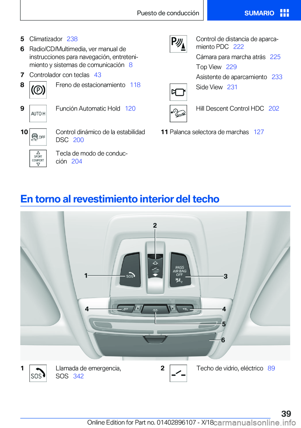BMW X6 2019  Manuales de Empleo (in Spanish) �5�C�l�i�m�a�t�i�z�a�d�o�r\_�2�3�8�6�R�a�d�i�o�/�C�D�/�M�u�l�t�i�m�e�d�i�a�,��v�e�r��m�a�n�u�a�l��d�e
�i�n�s�t�r�u�c�c�i�o�n�e�s��p�a�r�a��n�a�v�e�g�a�c�i�