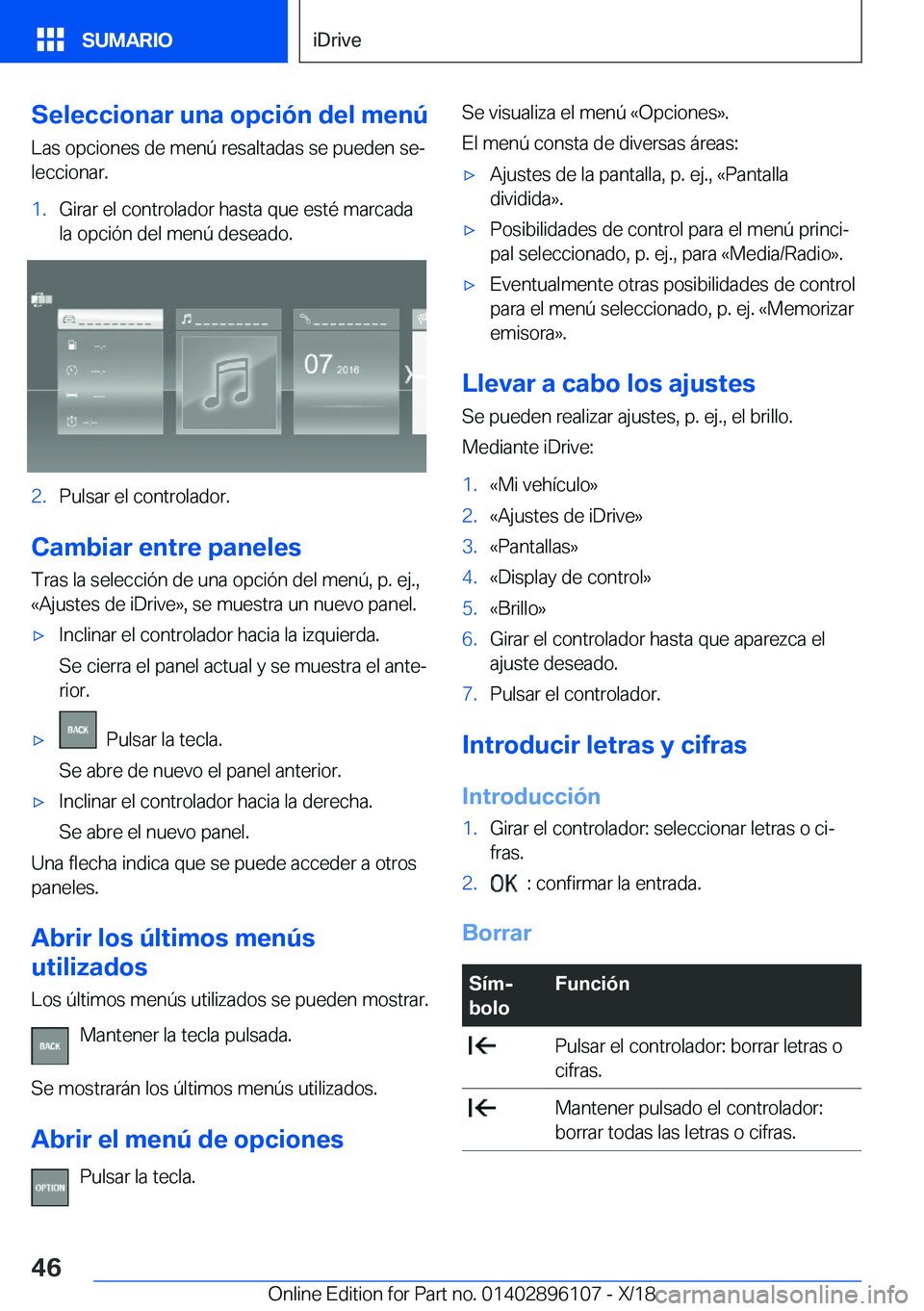 BMW X6 2019  Manuales de Empleo (in Spanish) �S�e�l�e�c�c�i�o�n�a�r��u�n�a��o�p�c�i�