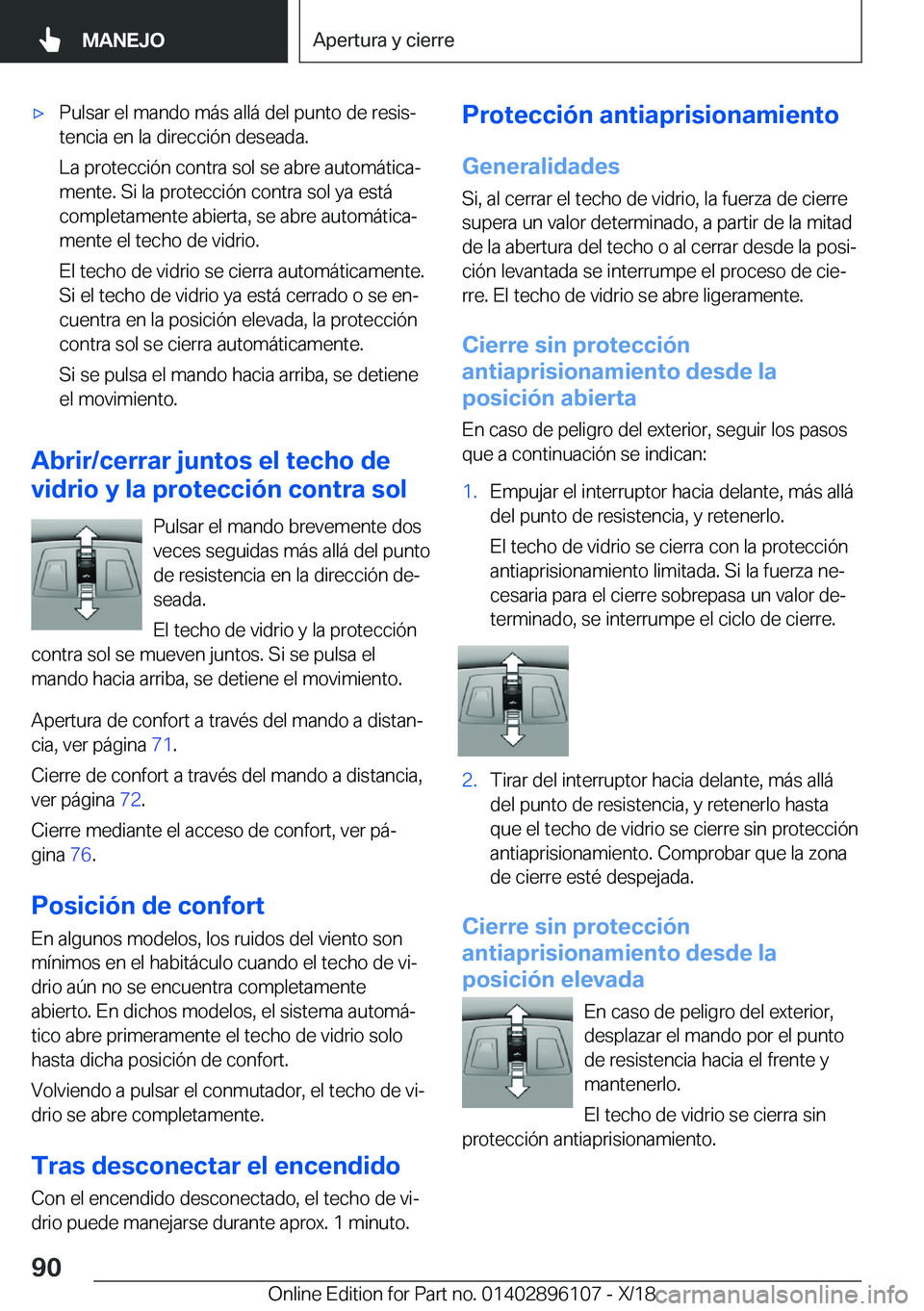 BMW X6 2019  Manuales de Empleo (in Spanish) x�P�u�l�s�a�r��e�l��m�a�n�d�o��m�