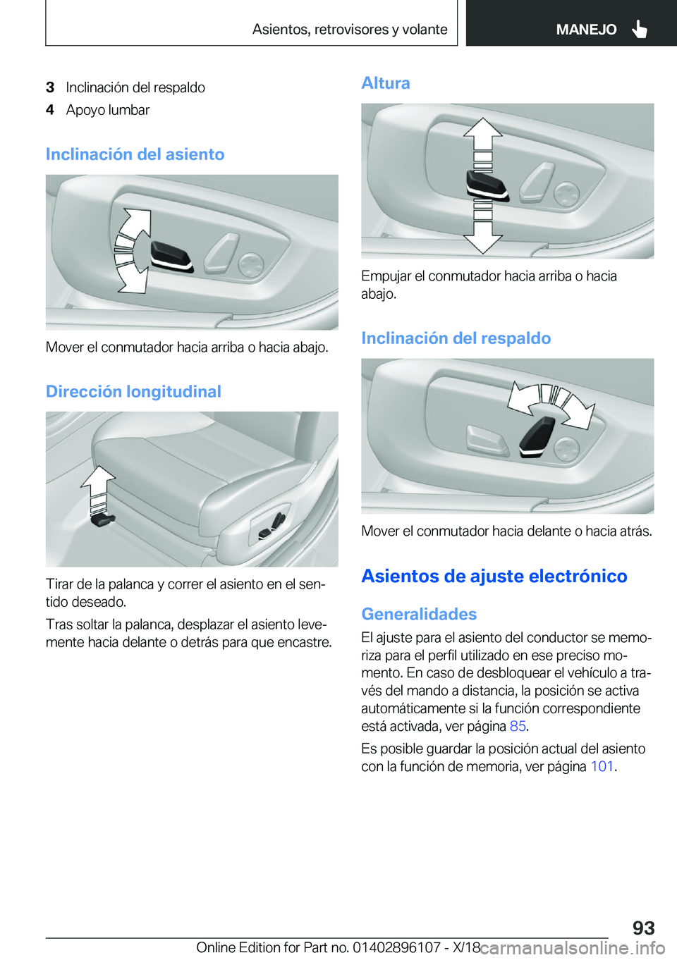 BMW X6 2019  Manuales de Empleo (in Spanish) �3�I�n�c�l�i�n�a�c�i�