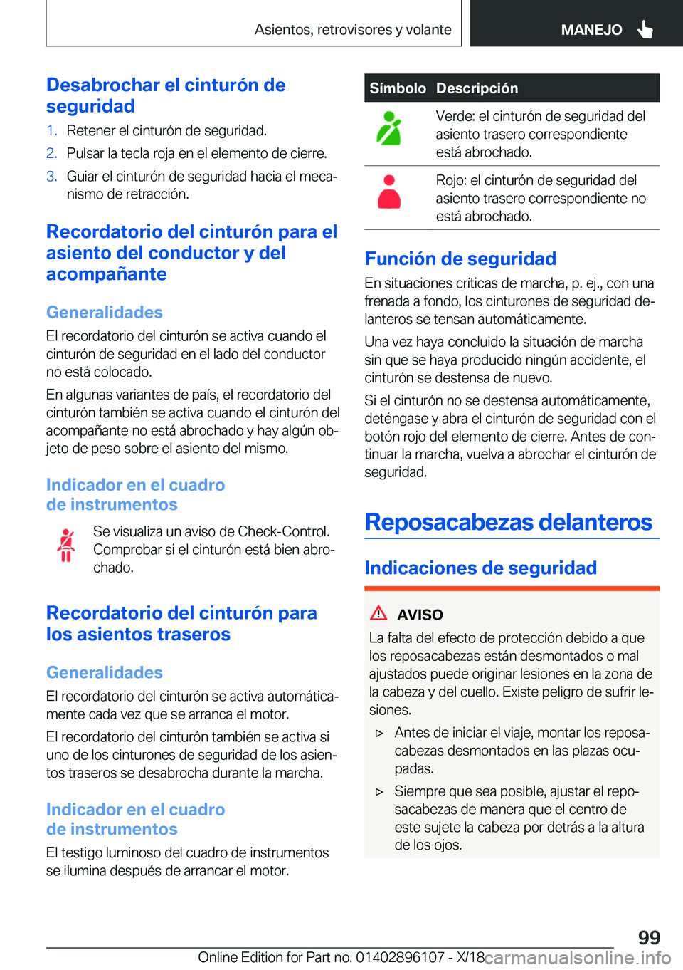 BMW X6 2019  Manuales de Empleo (in Spanish) �D�e�s�a�b�r�o�c�h�a�r��e�l��c�i�n�t�u�r�