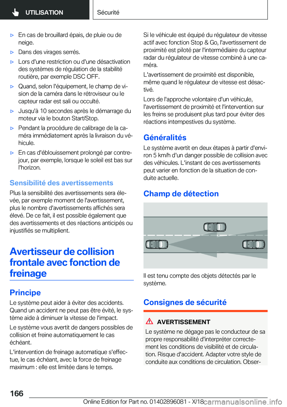 BMW X6 2019  Notices Demploi (in French) 'x�E�n��c�a�s��d�e��b�r�o�u�i�l�l�a�r�d��é�p�a�i�s�,��d�e��p�l�u�i�e��o�u��d�e�n�e�i�g�e�.'x�D�a�n�s��d�e�s��v�i�r�a�g�e�s��s�e�r�r�é�s�.'x�L�o�r�s��d�'�u�n�e��r�e�s�t�r