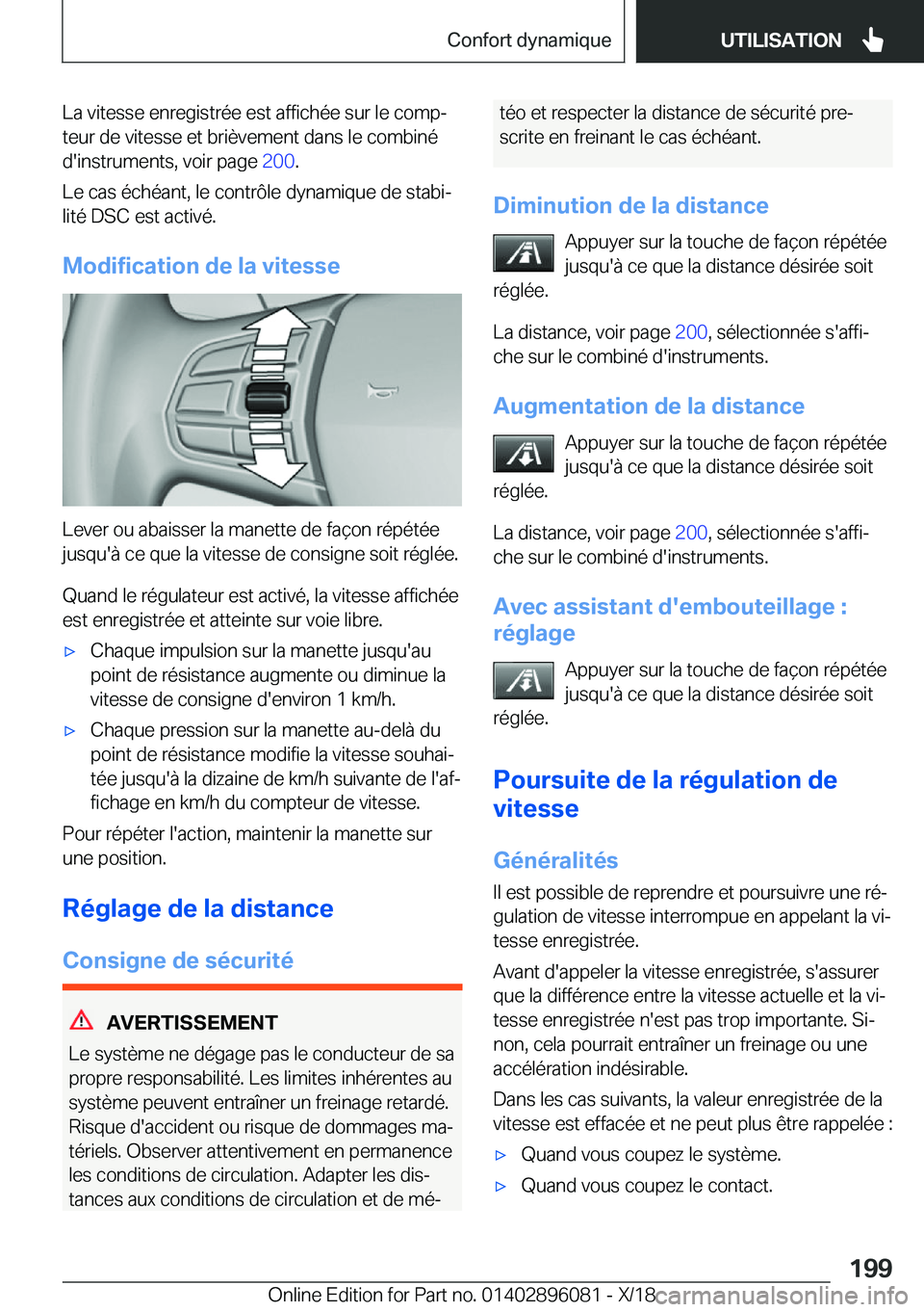 BMW X6 2019  Notices Demploi (in French) �L�a��v�i�t�e�s�s�e��e�n�r�e�g�i�s�t�r�é�e��e�s�t��a�f�f�i�c�h�é�e��s�u�r��l�e��c�o�m�pj�t�e�u�r��d�e��v�i�t�e�s�s�e��e�t��b�r�i�è�v�e�m�e�n�t��d�a�n�s��l�e��c�o�m�b�i�n�é�d�'�i
