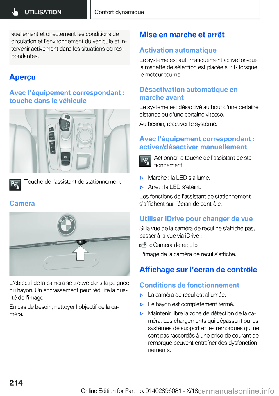 BMW X6 2019  Notices Demploi (in French) �s�u�e�l�l�e�m�e�n�t��e�t��d�i�r�e�c�t�e�m�e�n�t��l�e�s��c�o�n�d�i�t�i�o�n�s��d�e
�c�i�r�c�u�l�a�t�i�o�n��e�t��l�'�e�n�v�i�r�o�n�n�e�m�e�n�t��d�u��v�é�h�i�c�u�l�e��e�t��i�nj �t�e�r�v�