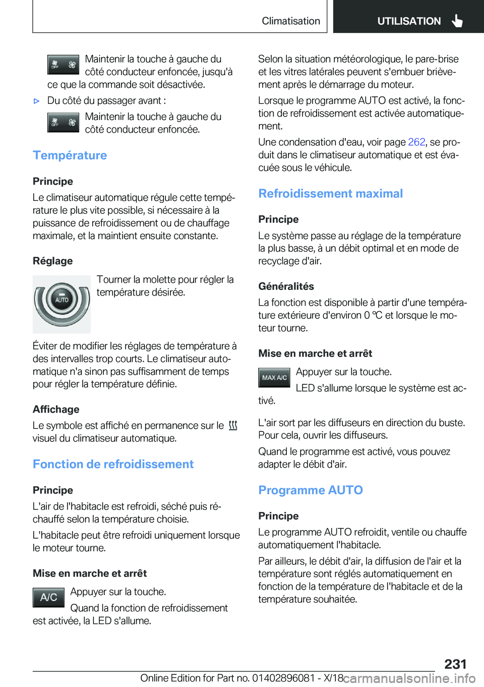 BMW X6 2019  Notices Demploi (in French) �M�a�i�n�t�e�n�i�r��l�a��t�o�u�c�h�e��