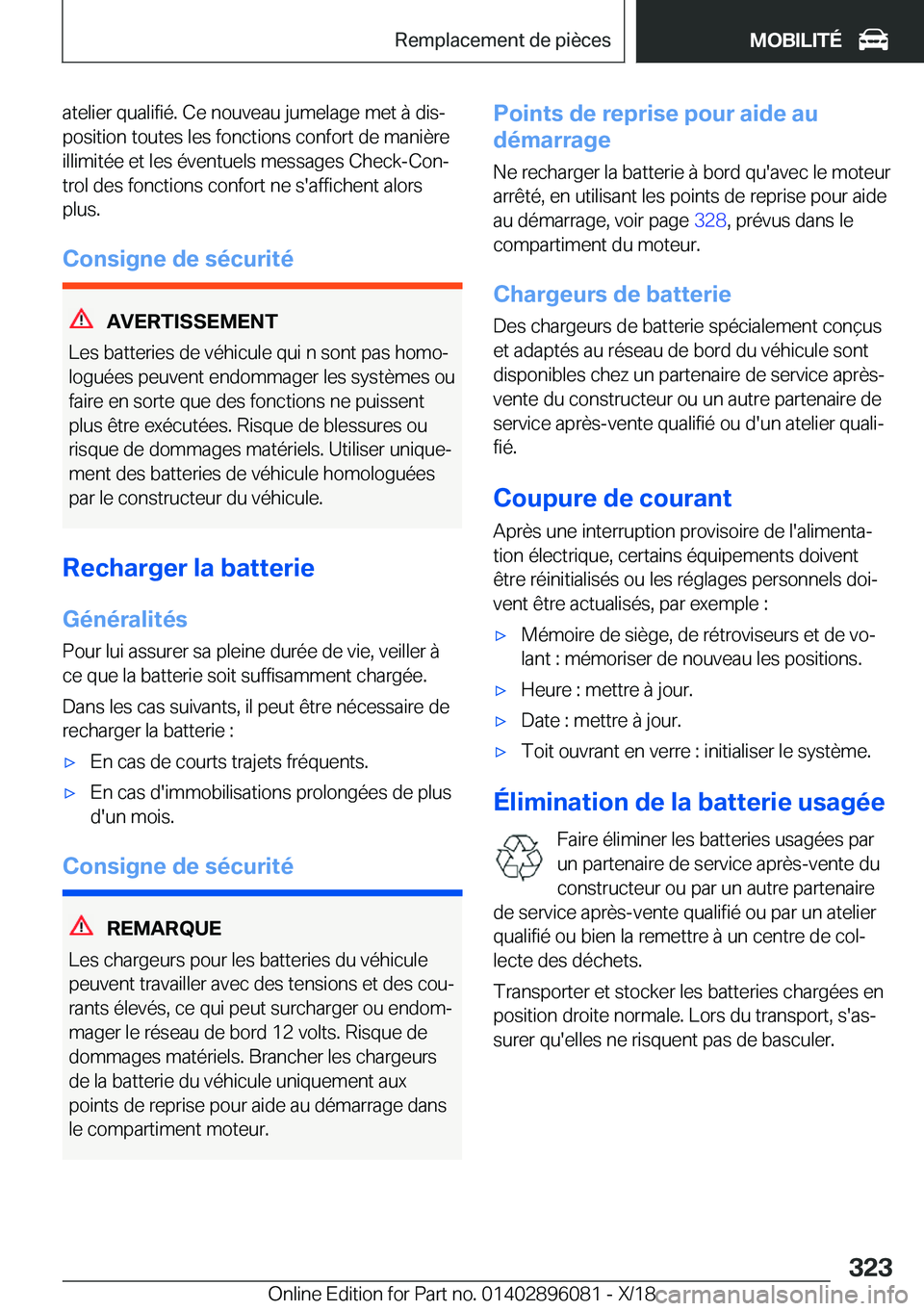 BMW X6 2019  Notices Demploi (in French) �a�t�e�l�i�e�r��q�u�a�l�i�f�i�é�.��C�e��n�o�u�v�e�a�u��j�u�m�e�l�a�g�e��m�e�t��