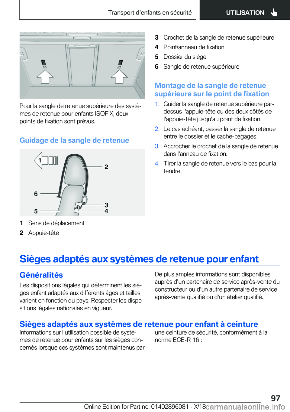 BMW X6 2019  Notices Demploi (in French) �P�o�u�r��l�a��s�a�n�g�l�e��d�e��r�e�t�e�n�u�e��s�u�p�é�r�i�e�u�r�e��d�e�s��s�y�s�t�èj
�m�e�s��d�e��r�e�t�e�n�u�e��p�o�u�r��e�n�f�a�n�t�s��I�S�O�F�I�X�,��d�e�u�x
�p�o�i�n�t�s��d�e��f
