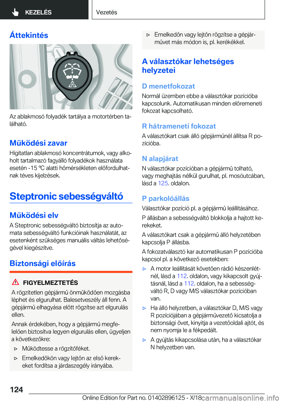 BMW X6 2019  Kezelési útmutató (in Hungarian) �