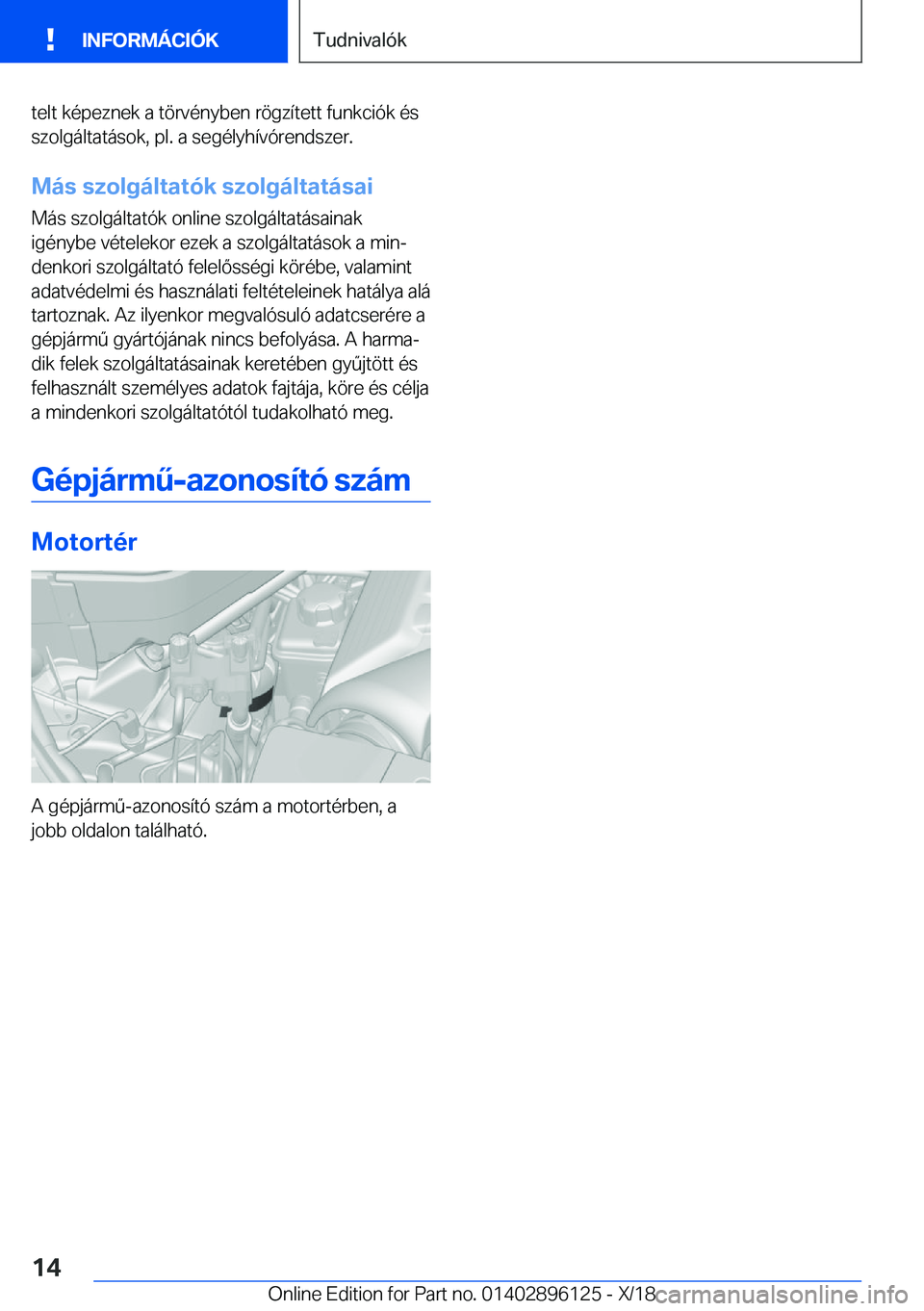 BMW X6 2019  Kezelési útmutató (in Hungarian) �t�e�l�t��k�