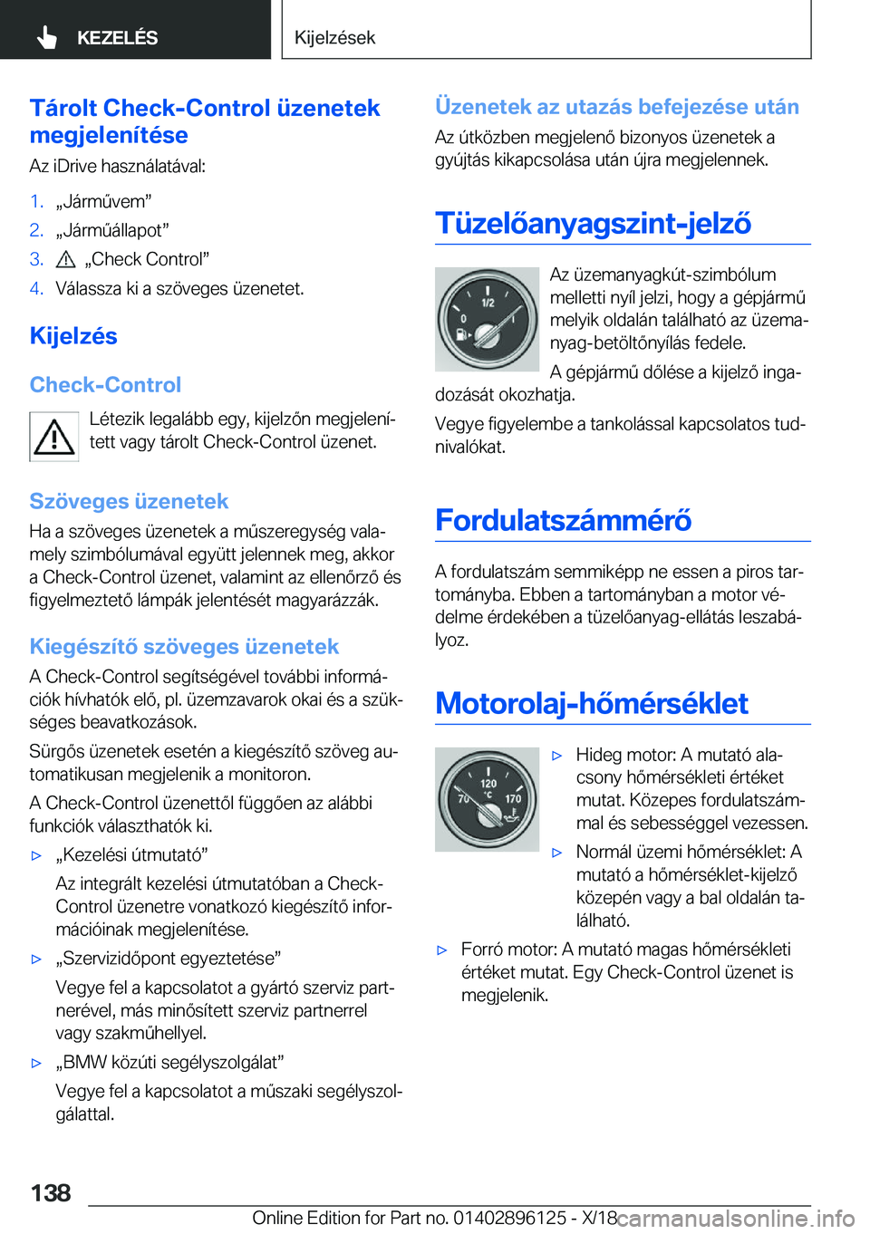 BMW X6 2019  Kezelési útmutató (in Hungarian) �T�
