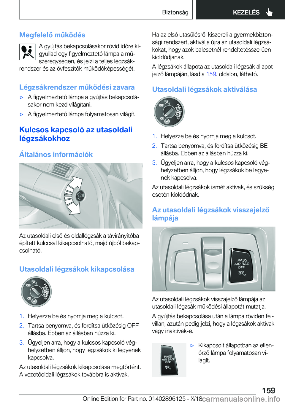BMW X6 2019  Kezelési útmutató (in Hungarian) �M�e�g�f�e�l�e�l�