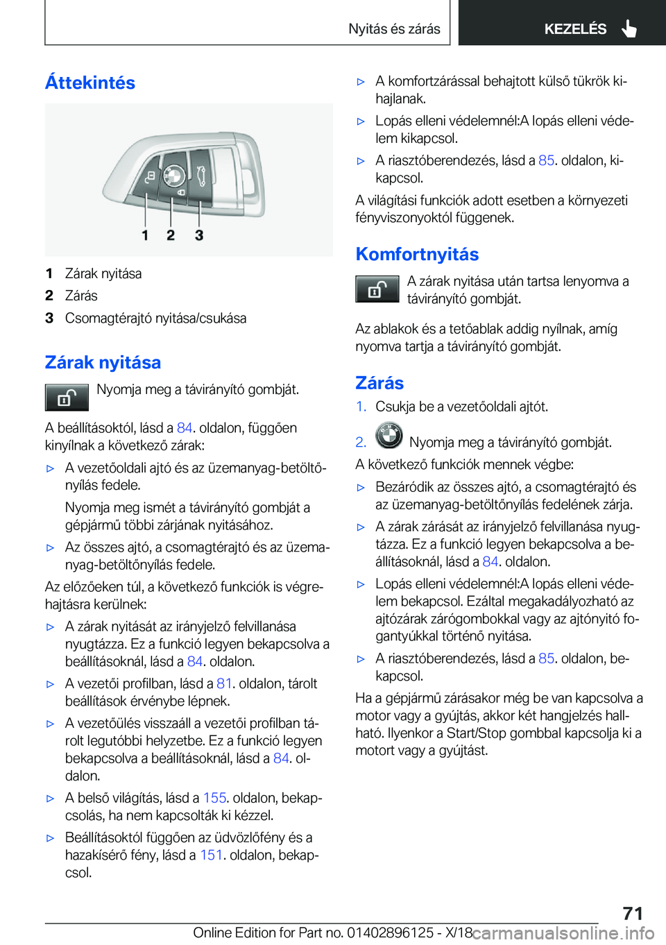 BMW X6 2019  Kezelési útmutató (in Hungarian) �