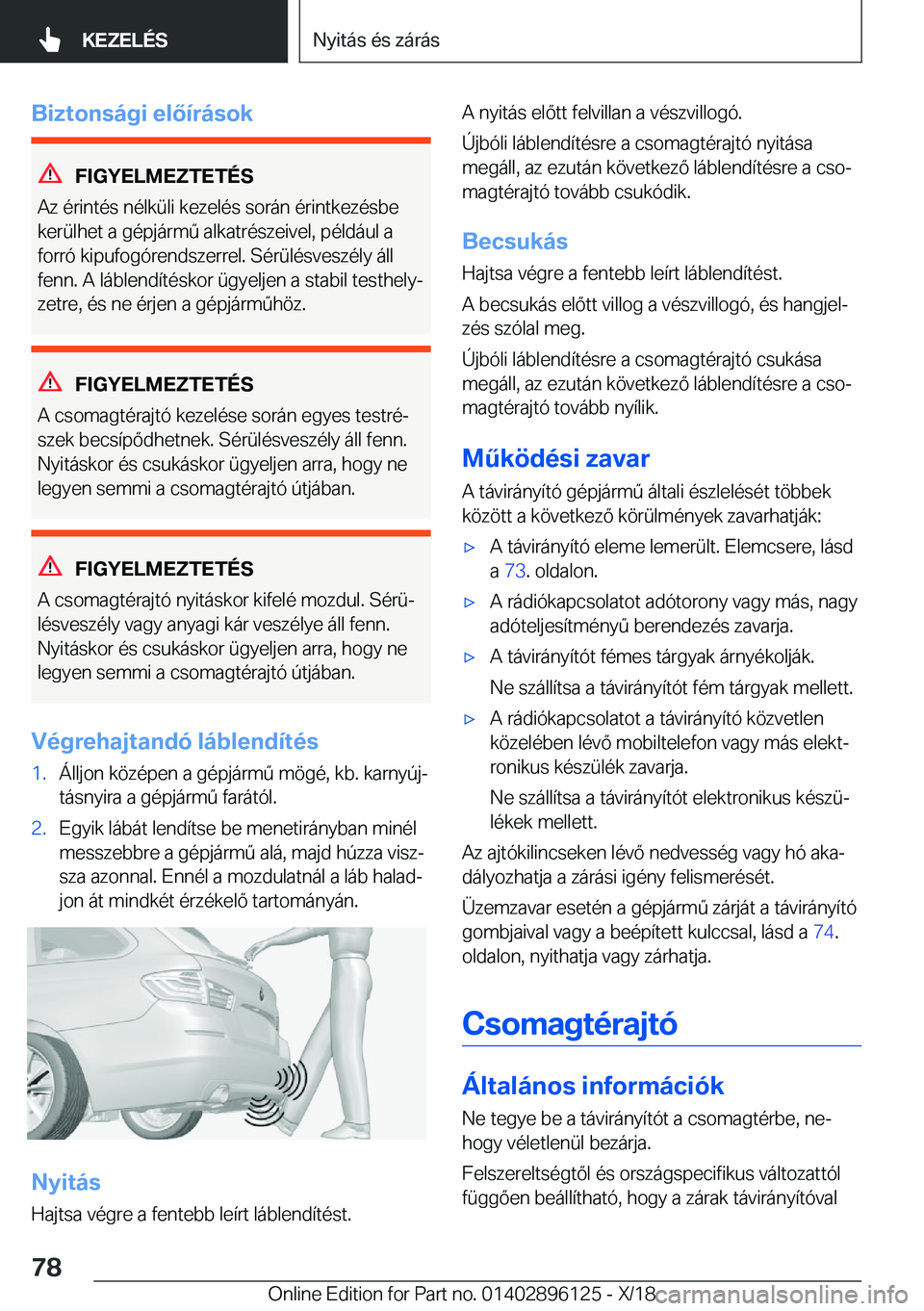 BMW X6 2019  Kezelési útmutató (in Hungarian) �B�i�z�t�o�n�s�