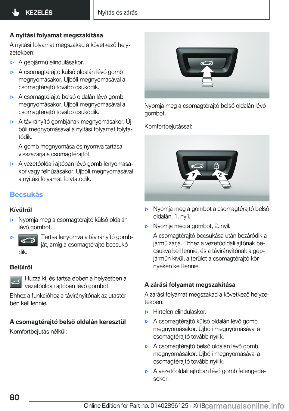 BMW X6 2019  Kezelési útmutató (in Hungarian) �A��n�y�i�t�