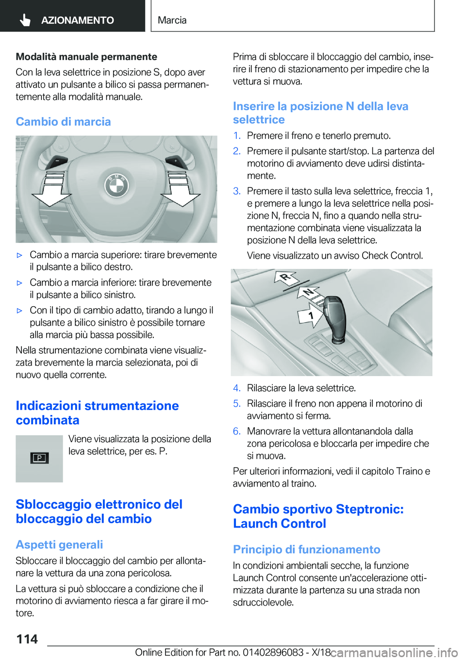 BMW X6 2019  Libretti Di Uso E manutenzione (in Italian) �M�o�d�a�l�i�t�