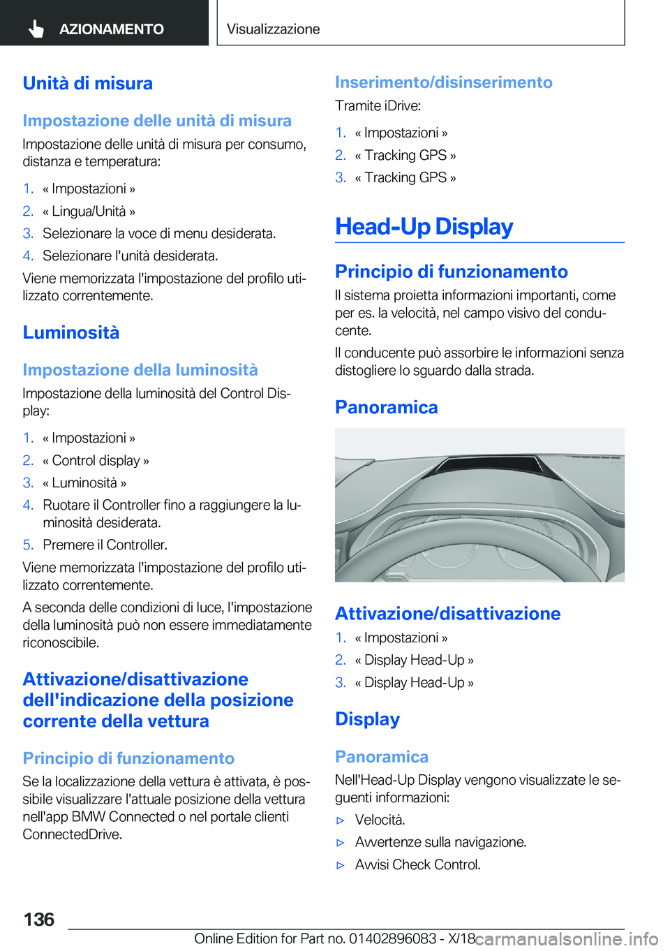BMW X6 2019  Libretti Di Uso E manutenzione (in Italian) �U�n�i�t�