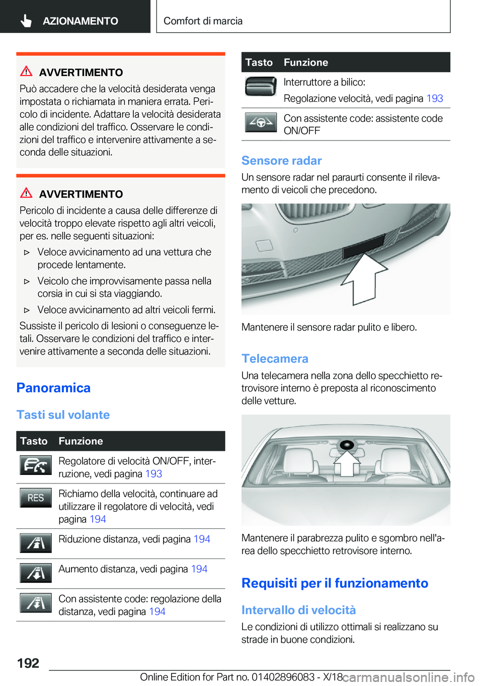 BMW X6 2019  Libretti Di Uso E manutenzione (in Italian) �A�V�V�E�R�T�I�M�E�N�T�O
�P�u�
