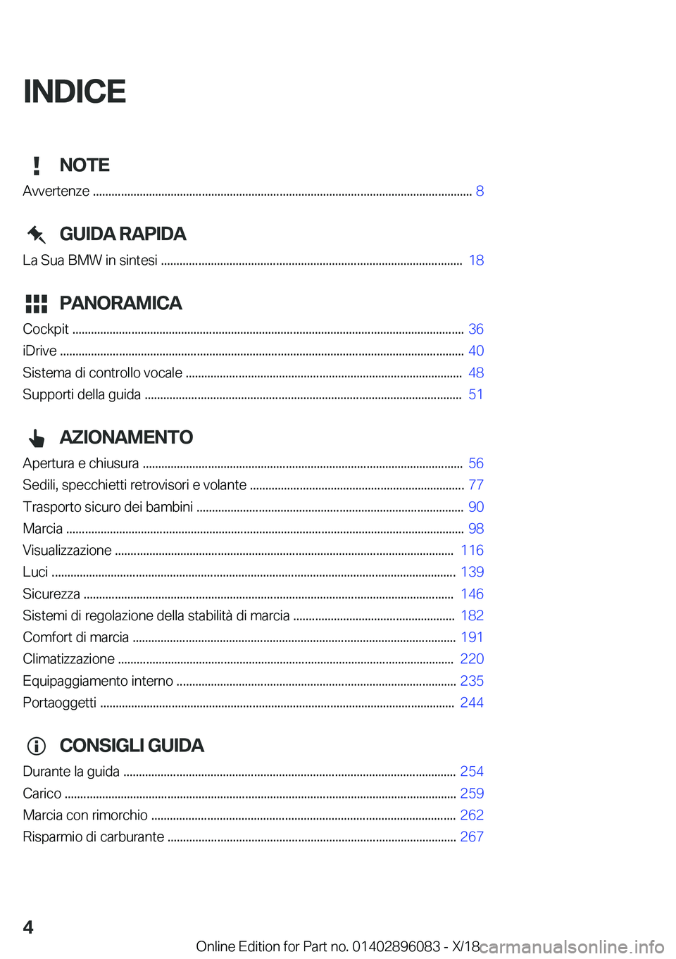 BMW X6 2019  Libretti Di Uso E manutenzione (in Italian) �I�N�D�I�C�E�N�O�T�E
�A�v�v�e�r�t�e�n�z�e��.�.�.�.�.�.�.�.�.�.�.�.�.�.�.�.�.�.�.�.�.�.�.�.�.�.�.�.�.�.�.�.�.�.�.�.�.�.�.�.�.�.�.�.�.�.�.�.�.�.�.�.�.�.�.�.�.�.�.�.�.�.�.�.�.�.�.�.�.�.�.�.�.�.�.�.�.�.�