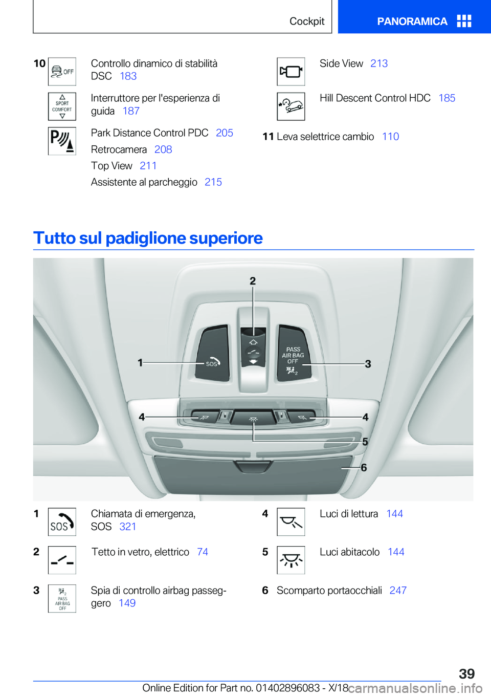 BMW X6 2019  Libretti Di Uso E manutenzione (in Italian) �1�0�C�o�n�t�r�o�l�l�o��d�i�n�a�m�i�c�o��d�i��s�t�a�b�i�l�i�t�